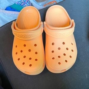 Orange crocs